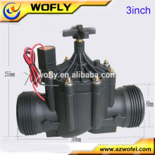 Nylon 24VDC de irrigación 3 pulgadas solenoide hecho en China